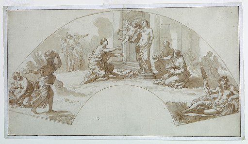 Design for a fan: Worship of Venus by Art