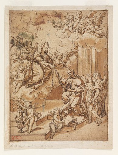 Madonna Appearing to Saint