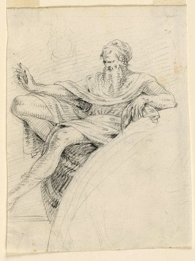 Design for a Sculpture of a Prophet Beside an Arch