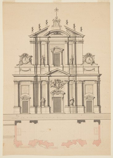 Facade of Church, Plan of
