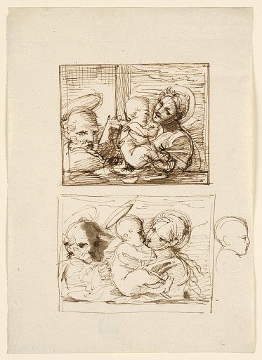 Two Representations of Saint Luke Making a Portrait of the Virgin and the Child