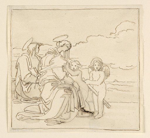 The Virgin with the Child, an Angel, and a Seated Girl