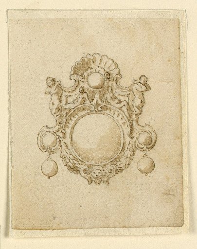 Design for brooch with round diamond