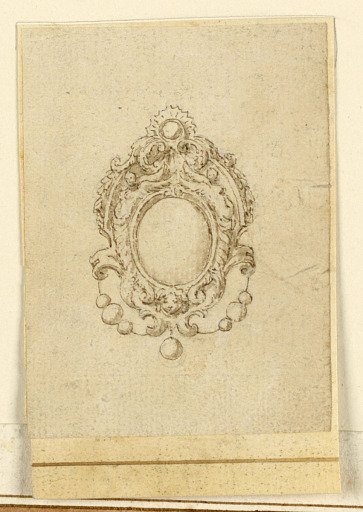 Design for brooch with round diamond
