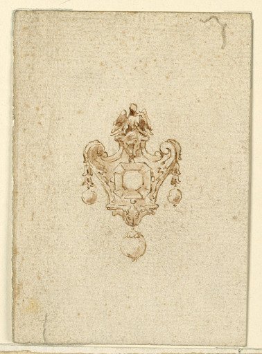 Design for Brooch with Volutes and Eagle