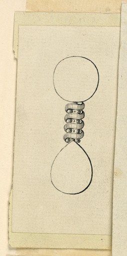Jewelry Design, Connection Between the Disk and the Drop of an Earring