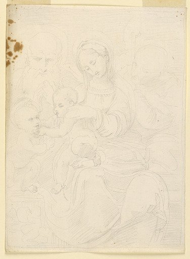 The Holy Family, Saint John the Baptist, and Another Saint