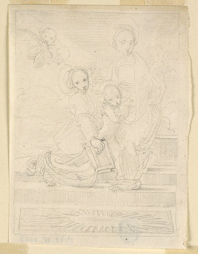 The Virgin, Child, and a Female Saint