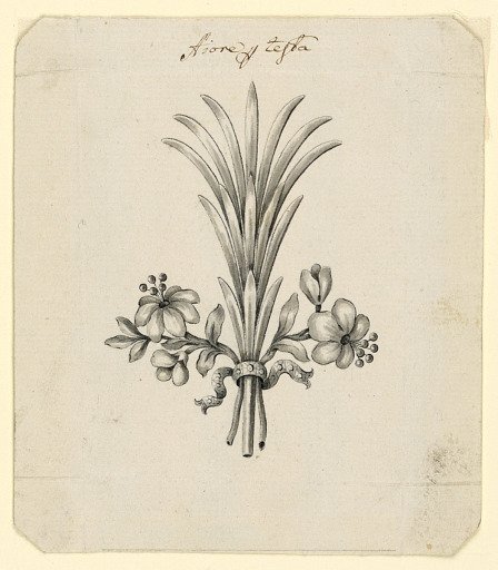 Design for Flowers as Hair Dress