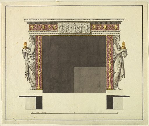 Design for a Chimneypiece at Badminton House, Gloucestershire