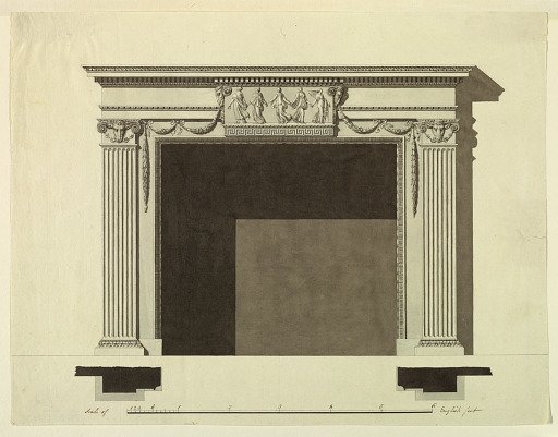 Design for a Chimneypiece with Borghese Dancers