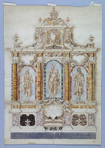 Design for a Sepulchral Monument for Three Brothers
