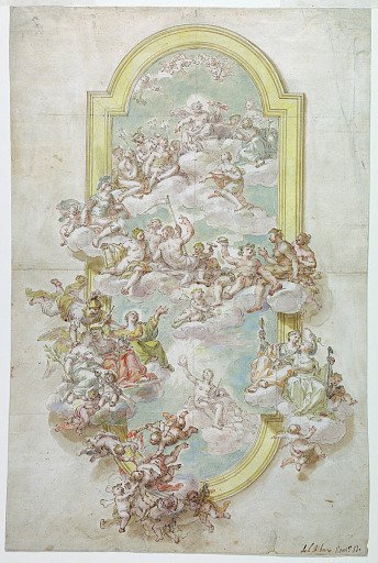 Ceiling with Jupiter, Juno, and Other Deities