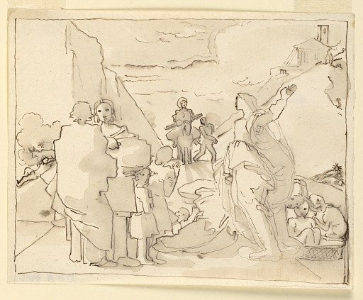 The Virgin Mother and Joseph Travelling