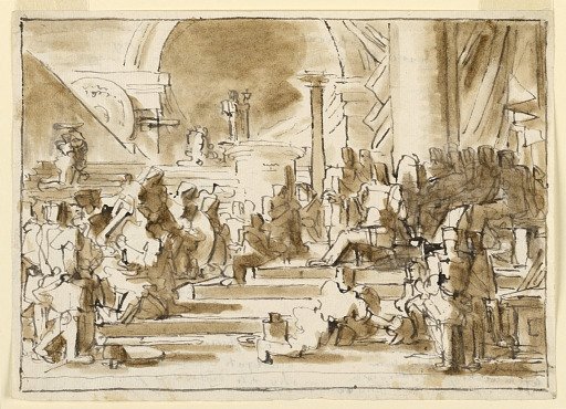 Classical Scene with Figures and Monuments