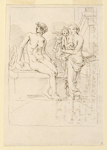 Sketch, Classical Man, Woman, and Child
