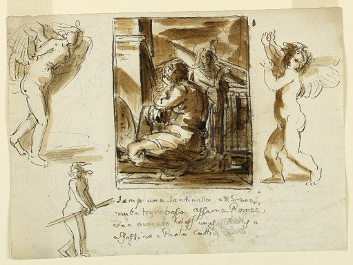 Sketches, Angels and Female Figures