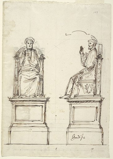 Design for a Marble Throne for the Statue of St. Peter, St. Peter's, Rome