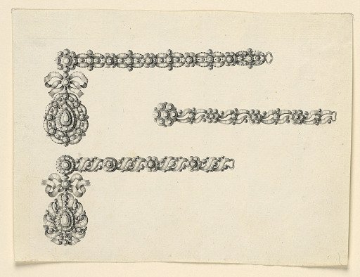 Designs for Two Necklaces and a Chain