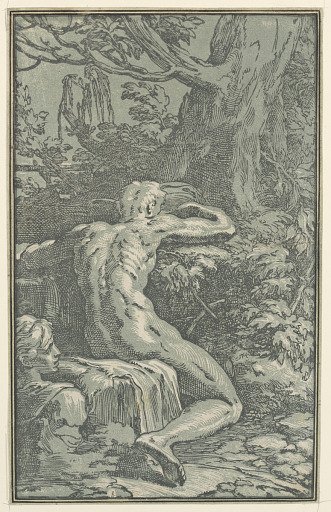 Nude Man Seen from Behind (Narcissus?)