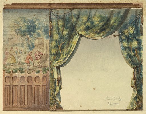 Design for Portion of Stairway in Château-sur-Mer, Newport, Rhode Island