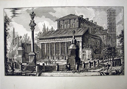Basilica of S. Lorenzo fuori le Mura, "Le Vedute di Roma" (1745-1778)
