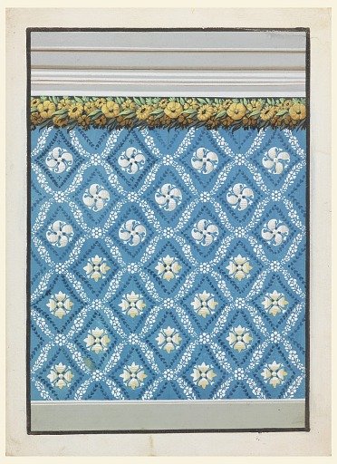 Design for Painted Decoration of a Wall, with Alternative Suggestions