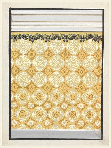 Design for a Painted Wall Decoration, with Alternative Suggestions
