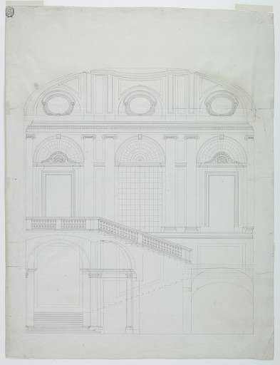 Design for the Grand Staircase at the Palazzo Reale, Milan
