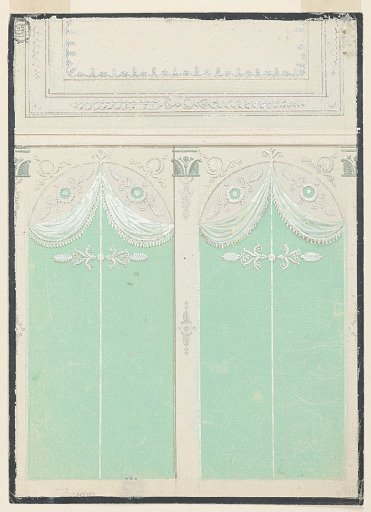 Design for the Painted Decoration of the Walls and Ceiling of a Living Room