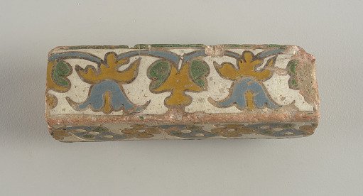 Glazed pottery tile revetment