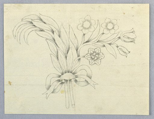 Design for a Brooch with Flowers