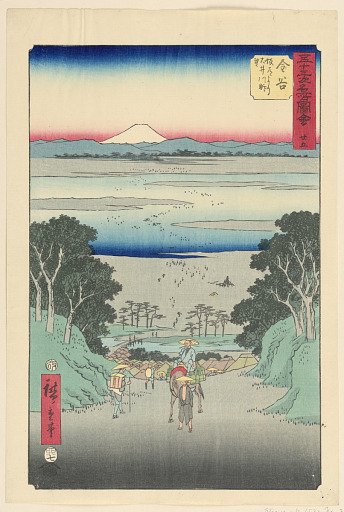 Kanaya: View of the Oi River from the Uphill Road (Kanaya, Sakamichi yori Oigawa chobo)