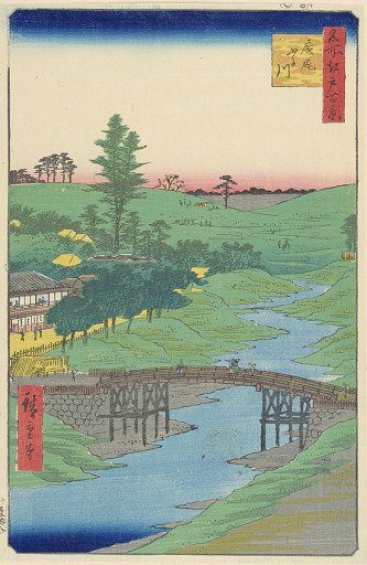 Furukawa River, Hiroo,( Furukawa Hiroo) From the Series One Hundred Famous views of Edo