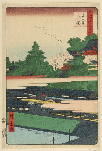 Ichigaya Hachiman from the Series 100 Views of Edo
