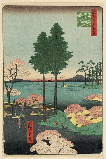 Suwa Bluff, Nippori (Nippori, Suwa-no-dai) From the Series One Hundred Famous views of Edo