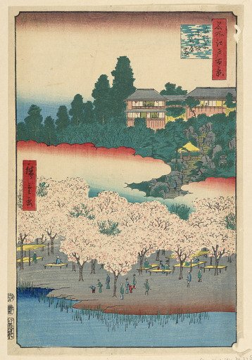 Flower Pavilion, Dango Hill, Sendagi (Sendagi, Dango-zaka Hana-yashiki) From the Series One Hundred Famous views of Edo