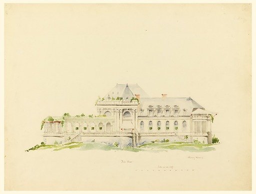 Elevation toward Polo Grounds, Clubhouse, Newport, Rhode Island and Golf Club