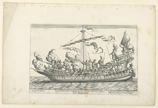 Capitana dell'armata di Colco fatta dalli Sig. Deputati, from Vessels of the Argonauts for the wedding celebration of Cosimo de' Medici in 1608, plate 3