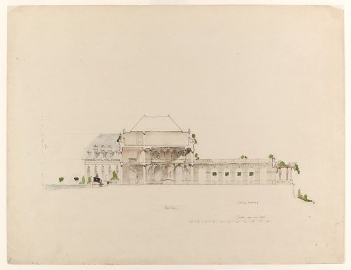 Study for the Clubhouse of the golf club of Newport