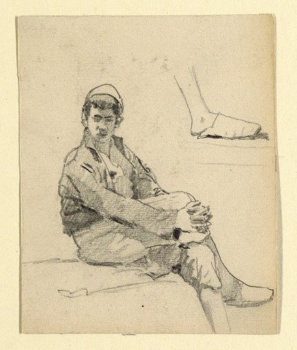 Obverse: A seated young Moor (?)