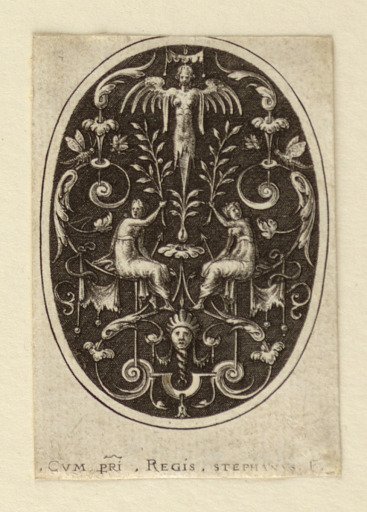 Design for Ornament: Two Seated Women