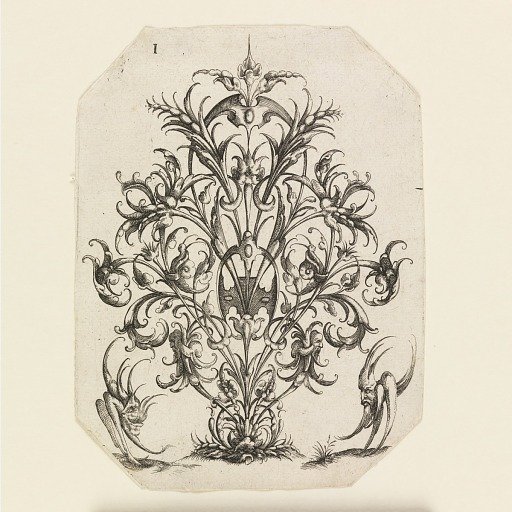 Plate 1, from Die Folge der phantastichen Scmucksträße (Suite of Fantastic Ornamental Bouquets)