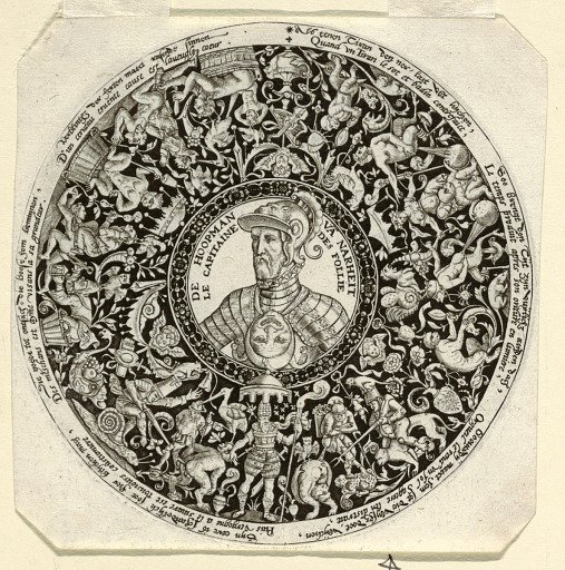 Design for an Engraved Tazza with a Portrait of the Duke of Alba as Commander of Folly