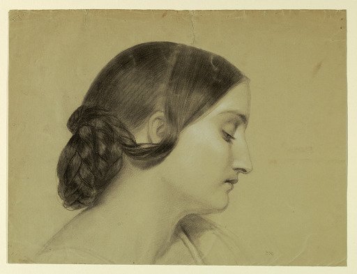 Profile of a Woman with a Braided Knot