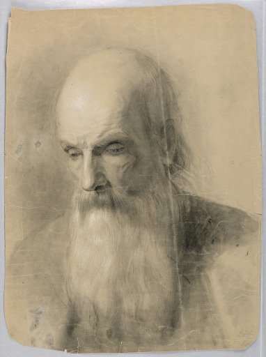 Study of Man's Head for "A Lesson in Charity"