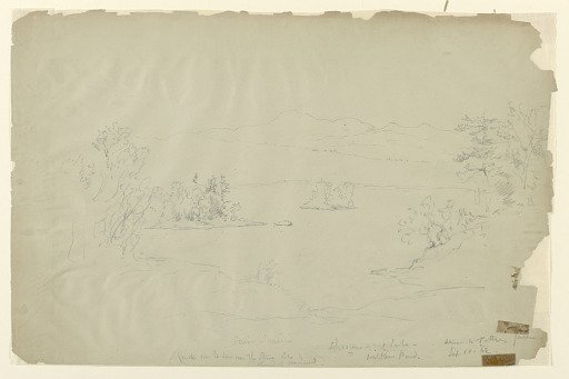 Landscape Sketch with Chocorua and Walker Pond, New Hampshire