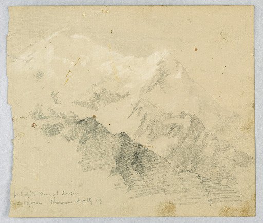 Sketch of Mt. Blanc at Sunrise