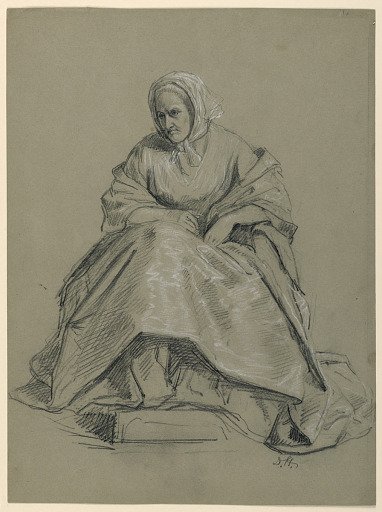 Study of a Seated Woman for "The Republican Court" (Lady Washington's Reception Day)