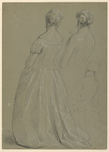 Studies of Standing Woman for "The Republican Court" (Lady Washington's Reception Day)